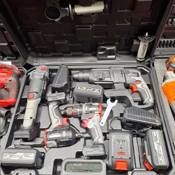 Болгарка, перфоратор, гайковерт, шуруповерт Nanwei (набор) аккумуляторные