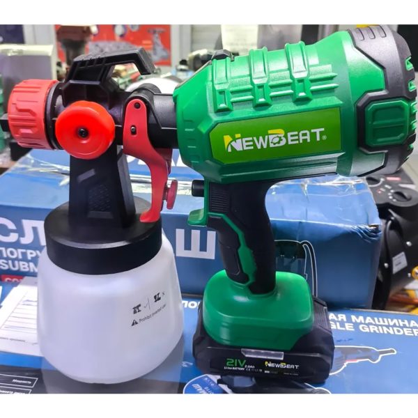 Краскопульт ручной аккумуляторный NewBeat 2.5 мм 1 литр-в-минуту