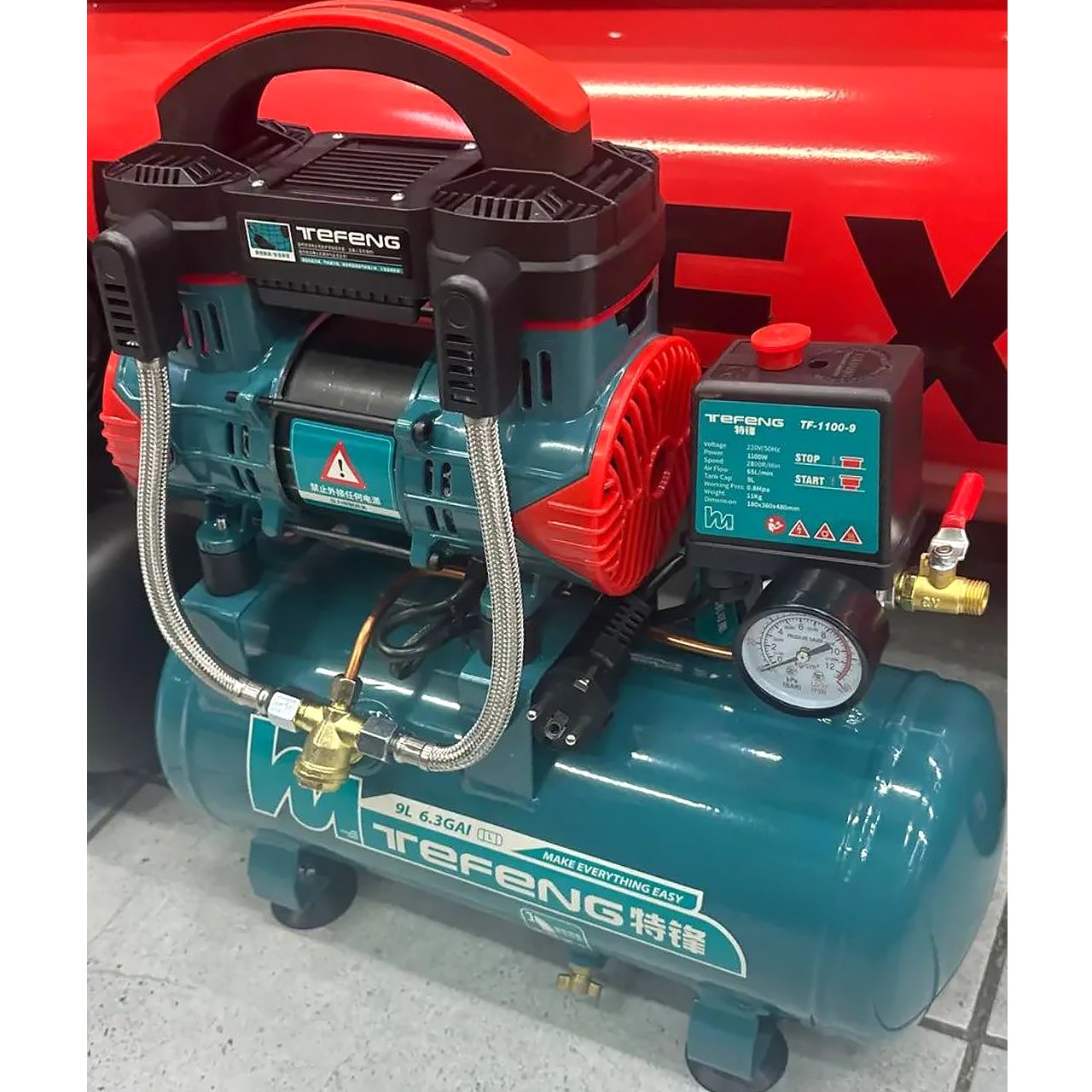 Компрессор поршневой Tefeng 65 литров-в-мин (безмасляный)