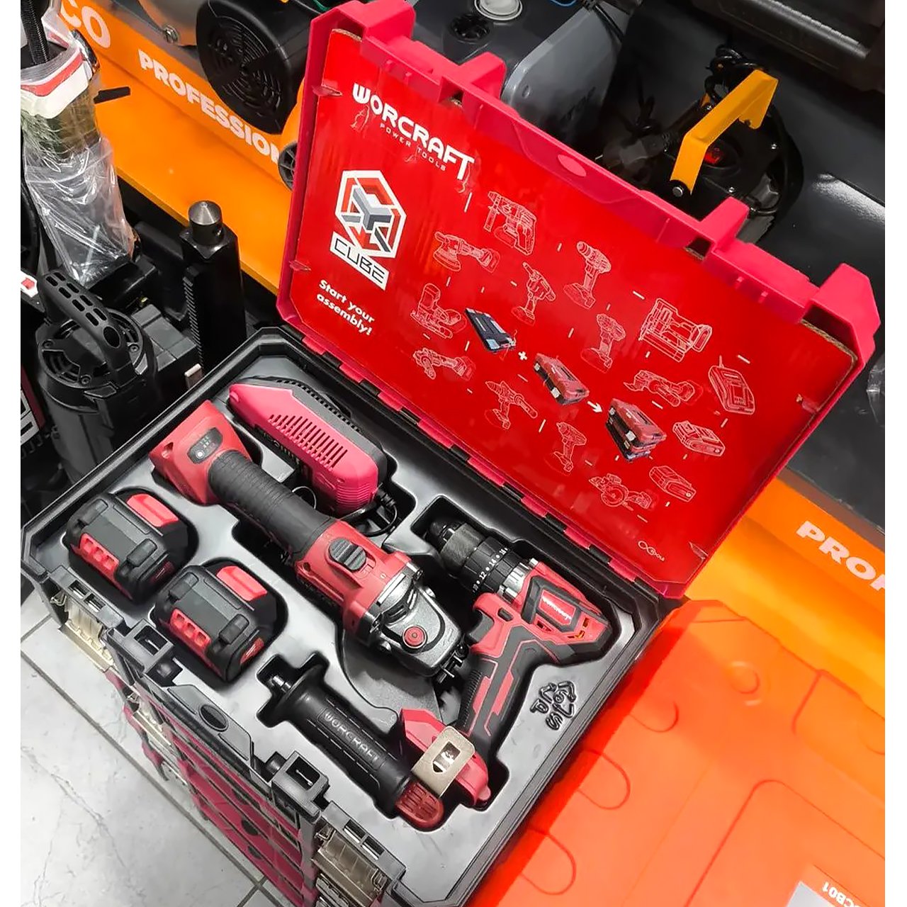 Болгарка (УШМ), шуруповерт WorCraft (набор) аккумуляторные