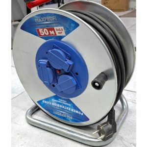 Силовой удлинитель на катушке Maxprofi (3 розетки)
